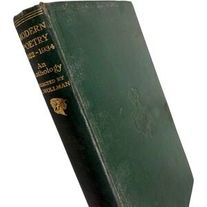 Macmillan Modern‎ Poetry 1922-1934 Anthology Maurice Wollman 1938 Vintage Book